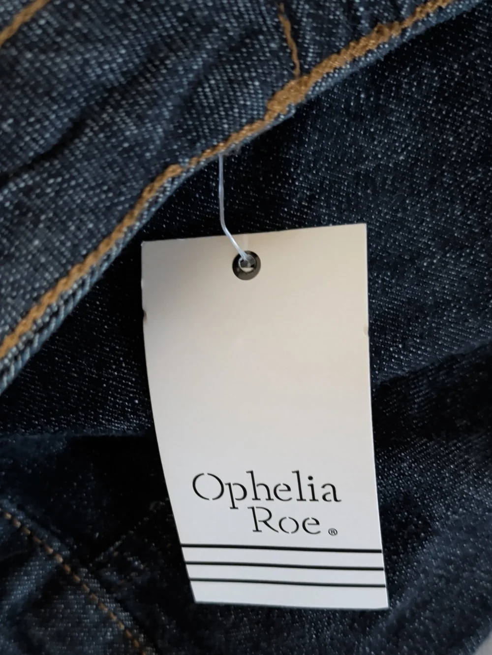 NWT Women's Size 3X Ophelia Roe Dark Wash Jean Skirt With Pockets/Elastic Waist
